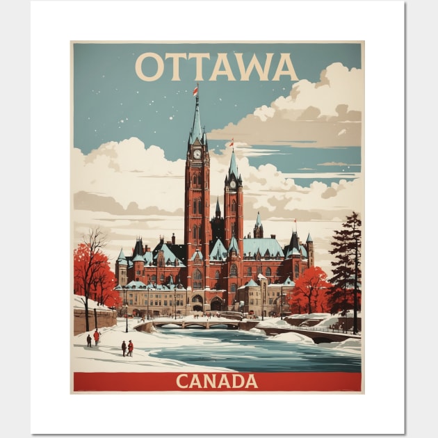 Ottawa Vintage Poster Tourism Wall Art by TravelersGems